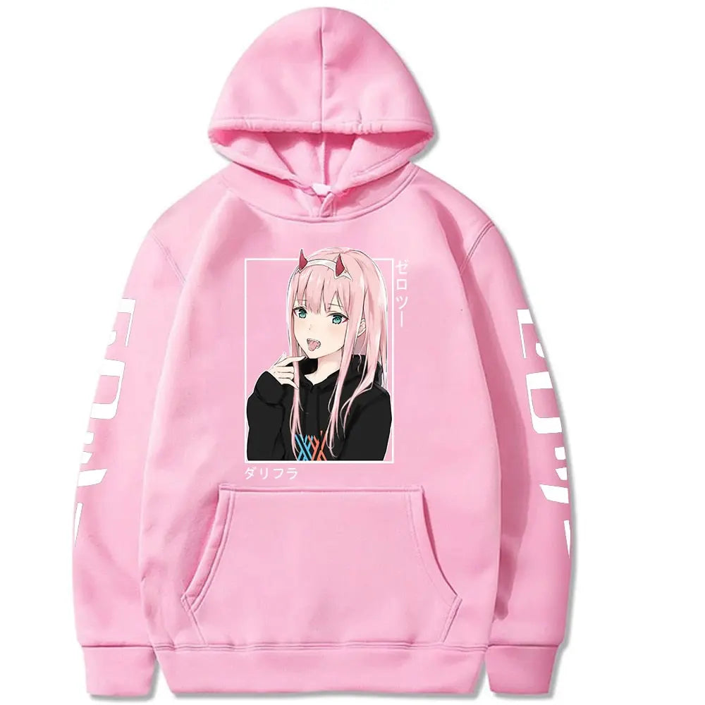 Anime Darling In The Fran xx Zero Two Hoodies Fukuhara Casual Street wear Streetsharks