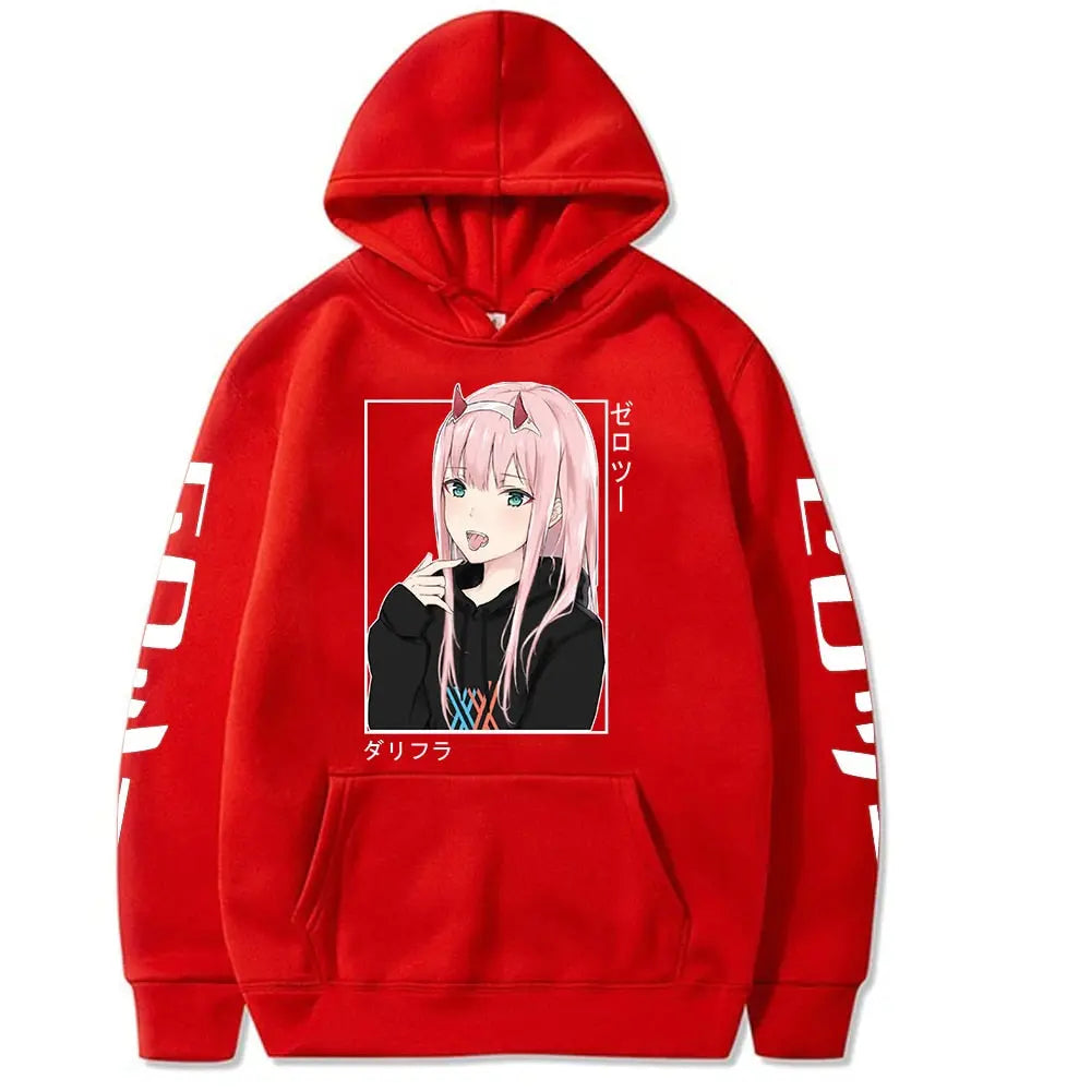 Anime Darling In The Fran xx Zero Two Hoodies Fukuhara Casual Street wear Streetsharks