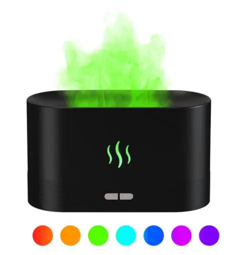 Aroma Diffuser With Flame Light Mist Humidifier Aromatherapy Diffuser With Waterless Auto-Off Protection For Spa Home Yoga Office StreetSharks