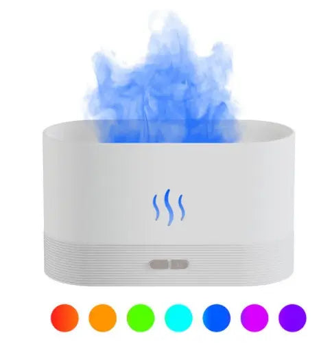 Aroma Diffuser With Flame Light Mist Humidifier Aromatherapy Diffuser With Waterless Auto-Off Protection For Spa Home Yoga Office StreetSharks