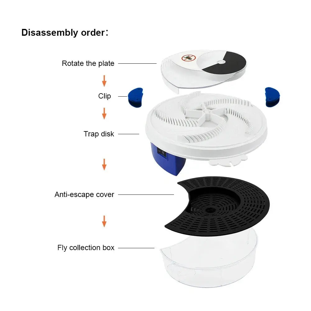 Automatic Pest Catcher USB Rechargeable Pest Catcher Device Automatic Flycatcher Home Kitchen Flytrap Quiet Indoor Insect Reject - Streetsharks