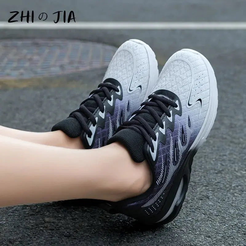 Autumn New Air Cushioned Women's Shoes Mesh Breathable Lightweight Comfortable Sneaker Fashion Casual Sports Large Footwear Streetsharks