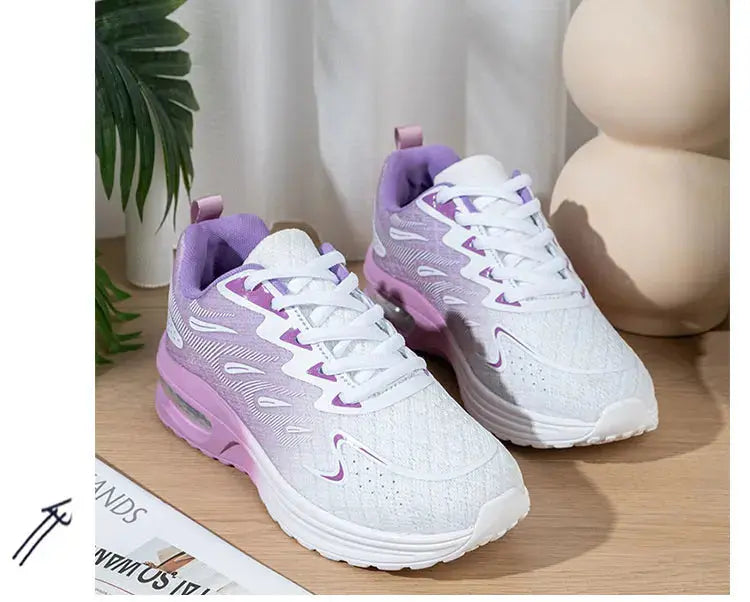 Autumn New Air Cushioned Women's Shoes Mesh Breathable Lightweight Comfortable Sneaker Fashion Casual Sports Large Footwear Streetsharks