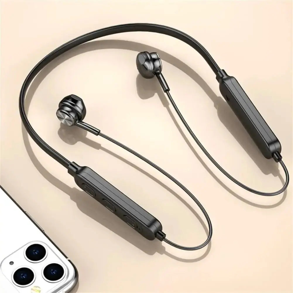 B6 Wireless Bluetooth-compatible 5.1 Earphones Binaural Hanging Neck Headset Universal Sport   Headphones With Microphone Streetsharks