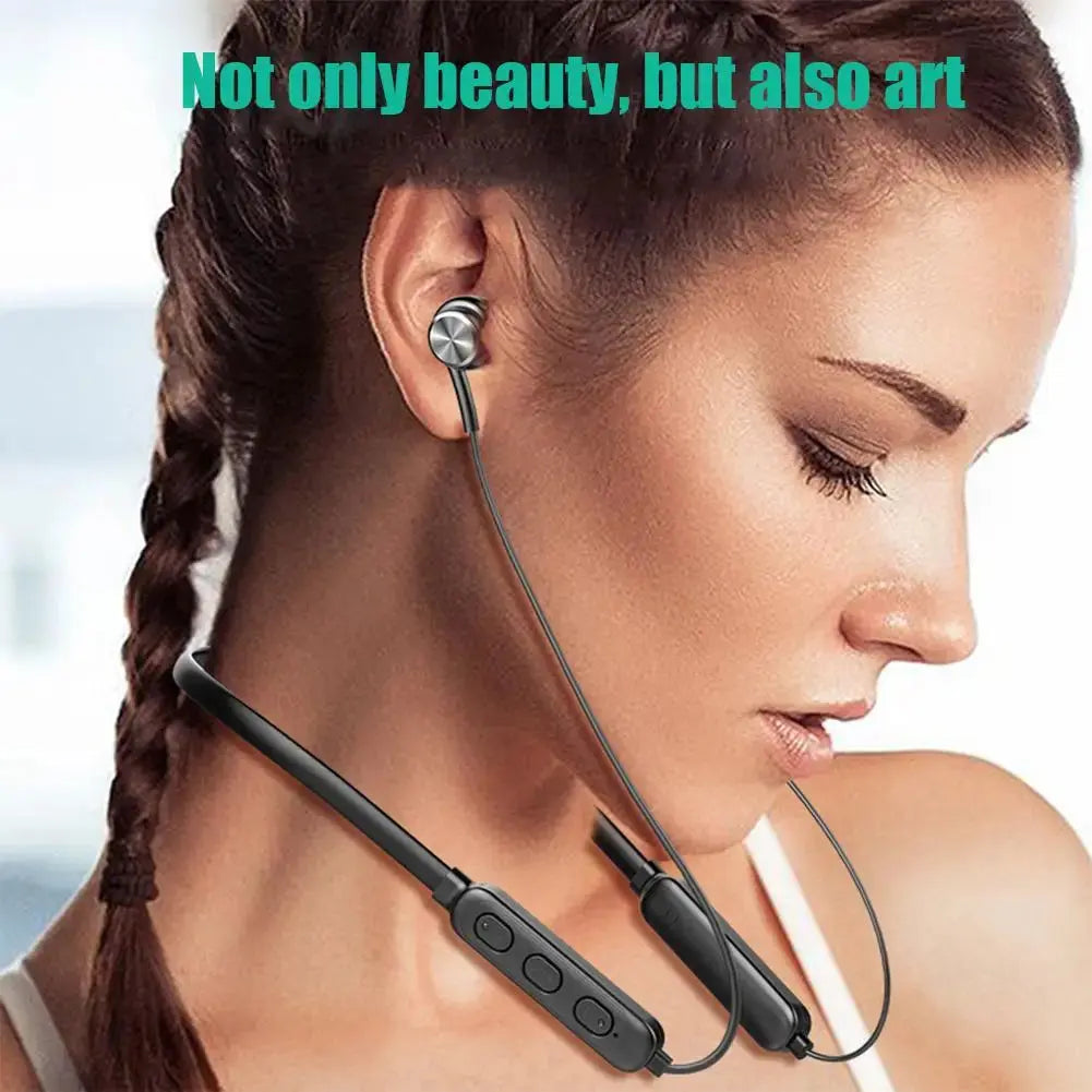 B6 Wireless Bluetooth-compatible 5.1 Earphones Binaural Hanging Neck Headset Universal Sport   Headphones With Microphone Streetsharks