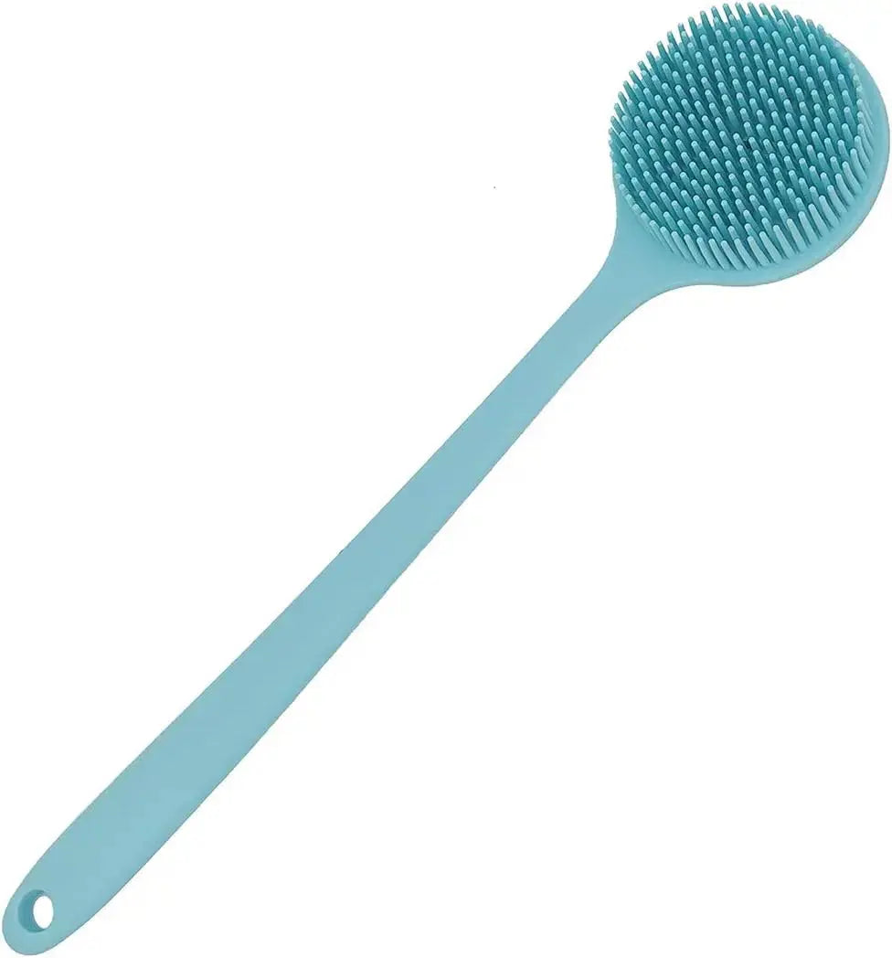 Back Scrubber for Shower Soft Silicone Bath Body Brush with Long Handle -  Streetsharks