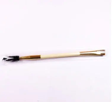 Bamboo handle double eyebrow brush Eyebrow brush   eyebrow comb Eyebrow brush Eyelash brush dual purpose brush StreetSharks