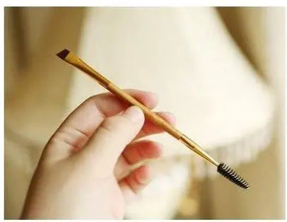 Bamboo handle double eyebrow brush Eyebrow brush   eyebrow comb Eyebrow brush Eyelash brush dual purpose brush StreetSharks