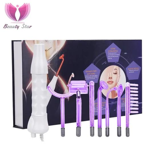 Beauty Star 7In1 High Frequency Facial Machine Electrode Glass Tube Wand Spot Streetsharks