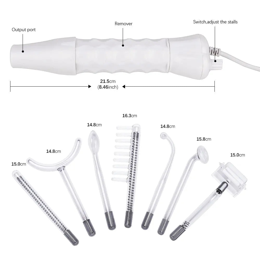 Beauty Star 7In1 High Frequency Facial Machine Electrode Glass Tube Wand Spot Streetsharks