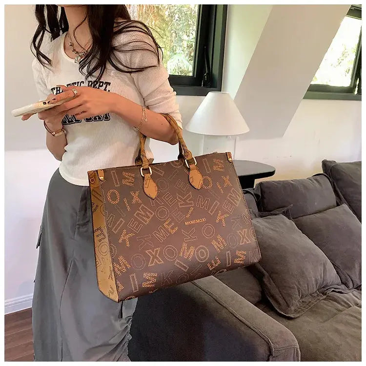 Big Women Tote Large Capacity Shopping Bag Female Designer Purses And Handbags 2023 Luxury Vintage Brown Leather Ladies Handbag Streetsharks