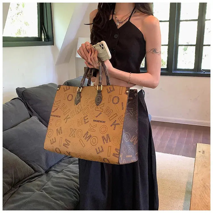 Big Women Tote Large Capacity Shopping Bag Female Designer Purses And Handbags 2023 Luxury Vintage Brown Leather Ladies Handbag Streetsharks