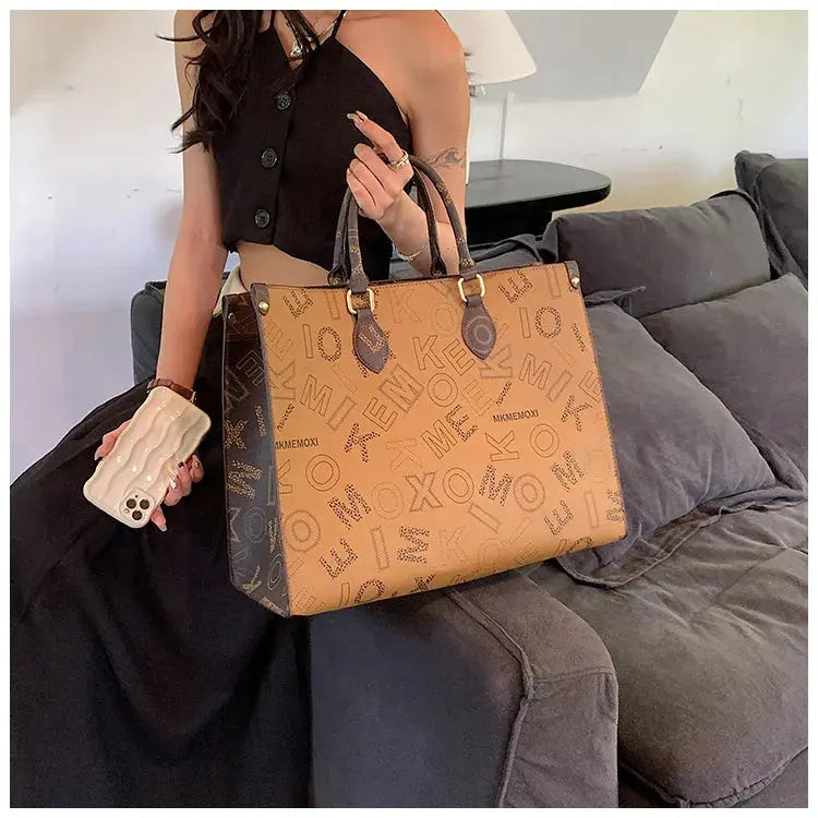 Big Women Tote Large Capacity Shopping Bag Female Designer Purses And Handbags 2023 Luxury Vintage Brown Leather Ladies Handbag Streetsharks