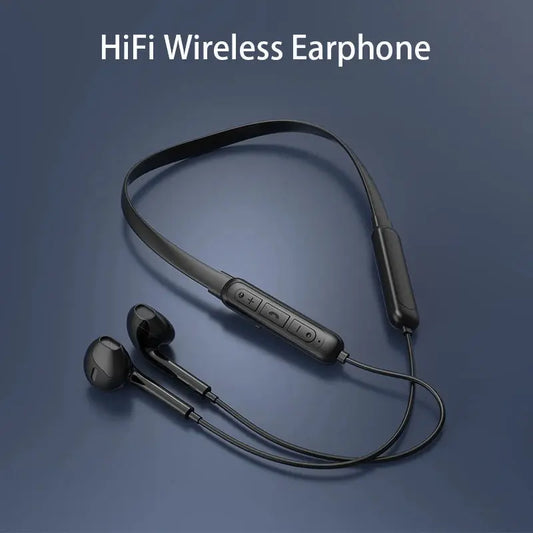 Bluetooth Wireless Neckband Headsets with Earphones: Apple, Xiaomi, Huawei Sport Headphones with Mic and Fone Earbuds for Hi-Fi Music Streetsharks