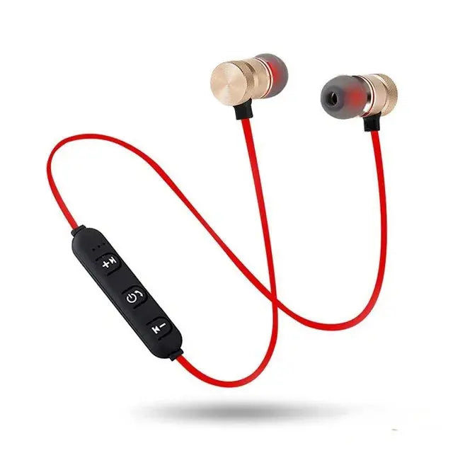 Bluetooth wireless earbuds with a neckband, stereo sound quality, and a microphone for all phones. -  Streetsharks