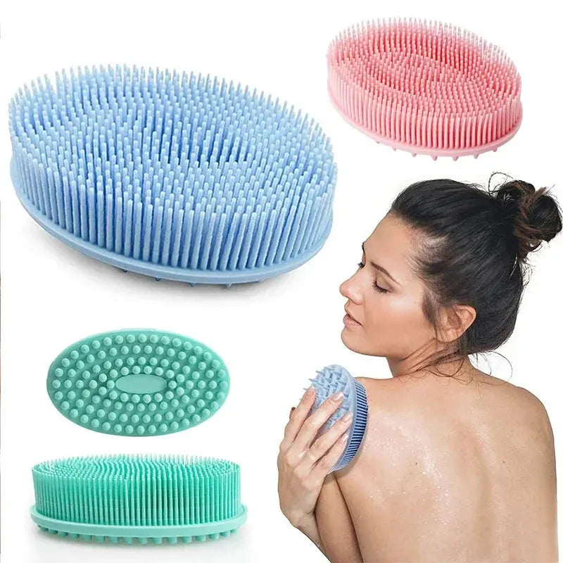 Body Scrub Beauty Health Bath and Body Works Silicone Massage Brush Bath Brush Body Scrubber Scalp Washing Comb Bristles -  Streetsharks