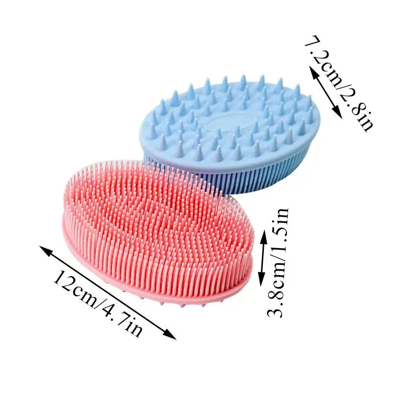 Body Scrub Beauty Health Bath and Body Works Silicone Massage Brush Bath Brush Body Scrubber Scalp Washing Comb Bristles Streetsharks