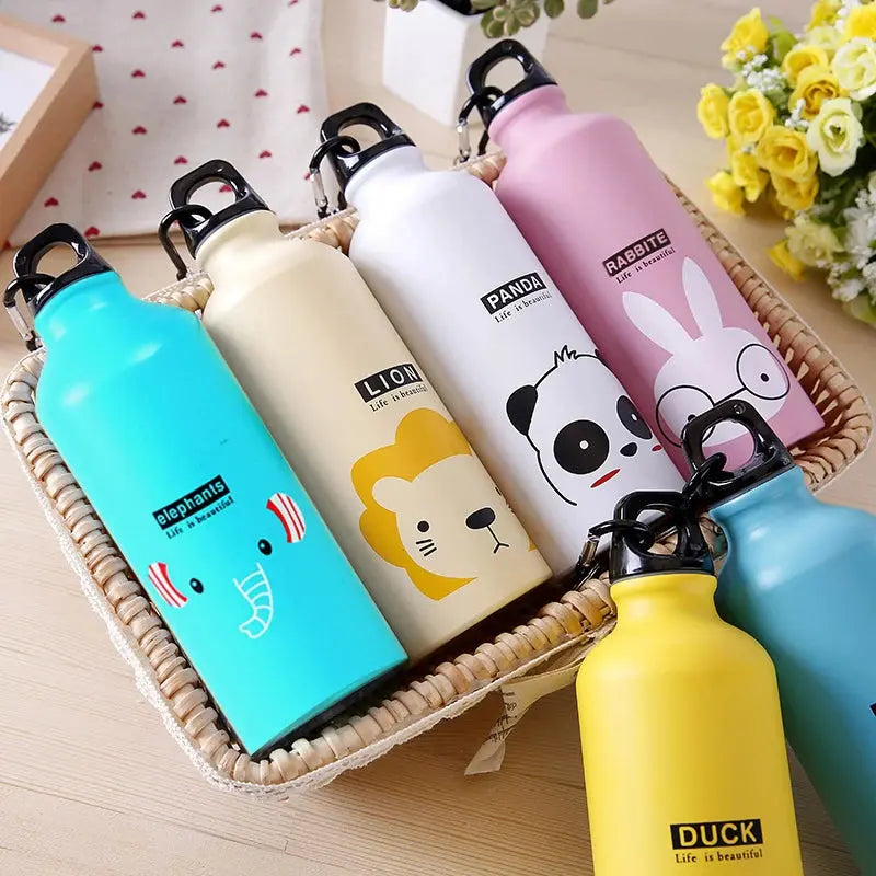 Bolttle Lovely Animals Creative Gift Outdoor Portable SportsCycling Camping Hiking Bicycle School Kids Water Bottle Streetsharks