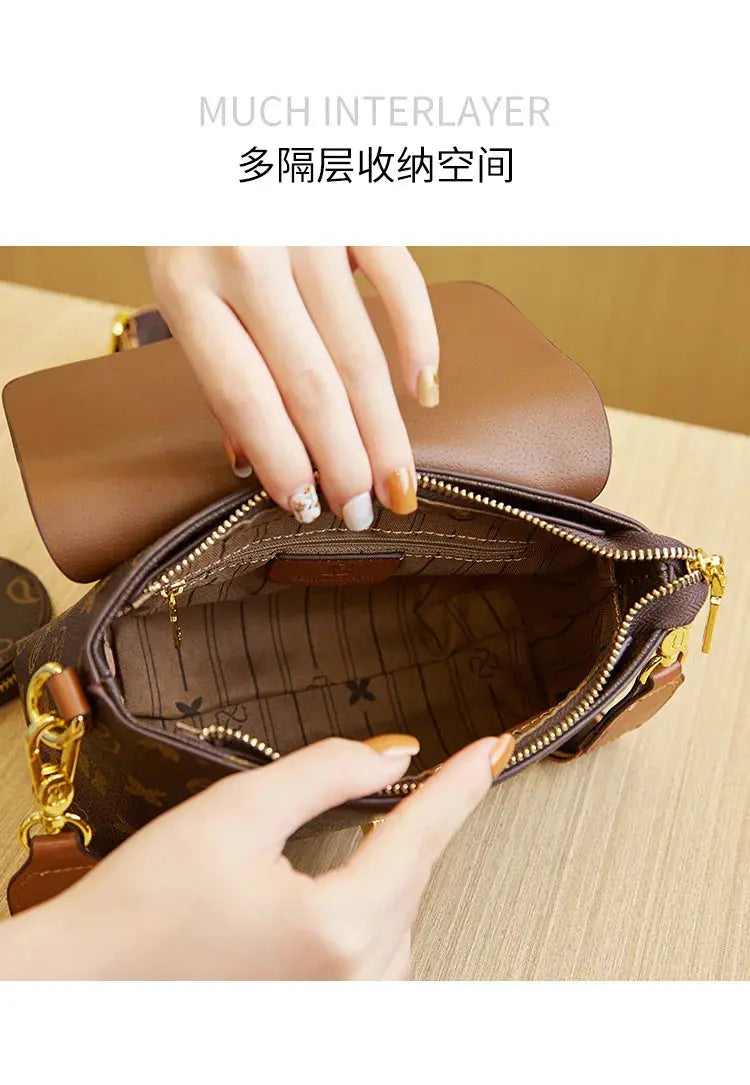 Brand New High end Luxury Women's Bag Fashionable Small Square Bag Spliced Printed One Shoulder Crossbody Bag Streetsharks