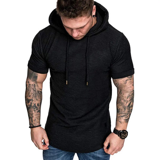 Brand New Men Hoodies Sweatshirts Short Sleeve Hooded -  Streetsharks