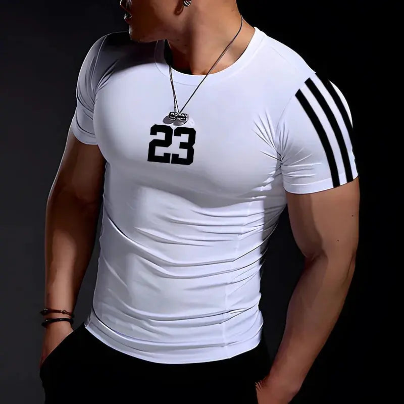 Breathable T-Shirt Sports Gym Sportswear Oversized Summer Casual Comfortable Tight-Fitting T-Shirt Streetsharks