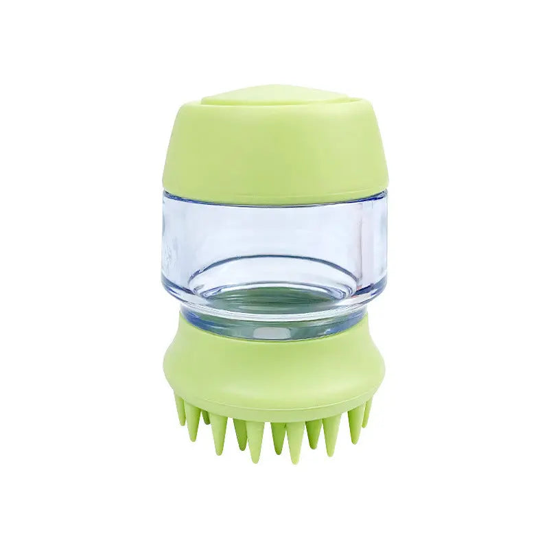 Cat Dog Pet Bath Brush Silicone Cat Dog Grooming Brush Puppy Massage Brush Hair Fur Cleaning Brush With Shampoo Dispenser Double Brush Head StreetSharks