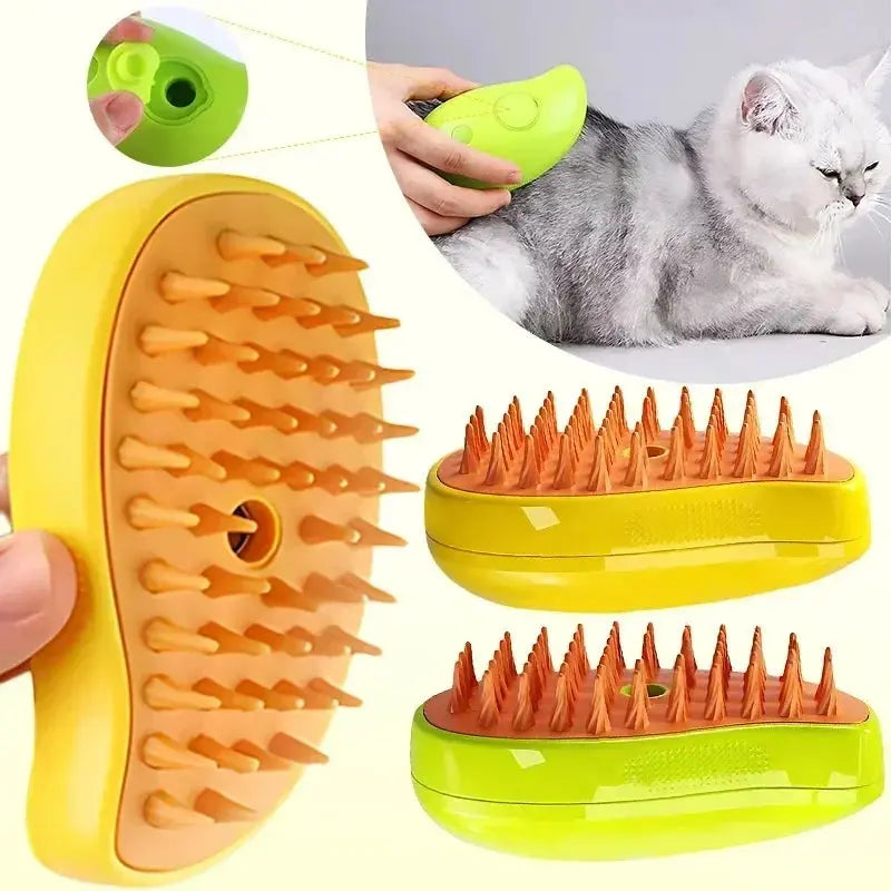 Cat Steam Brush Steamy Dog Brush 3 in 1 Electric Spray Cat Hair Brushes for Massage Pet Grooming Comb Hair Removal Combs Streetsharks