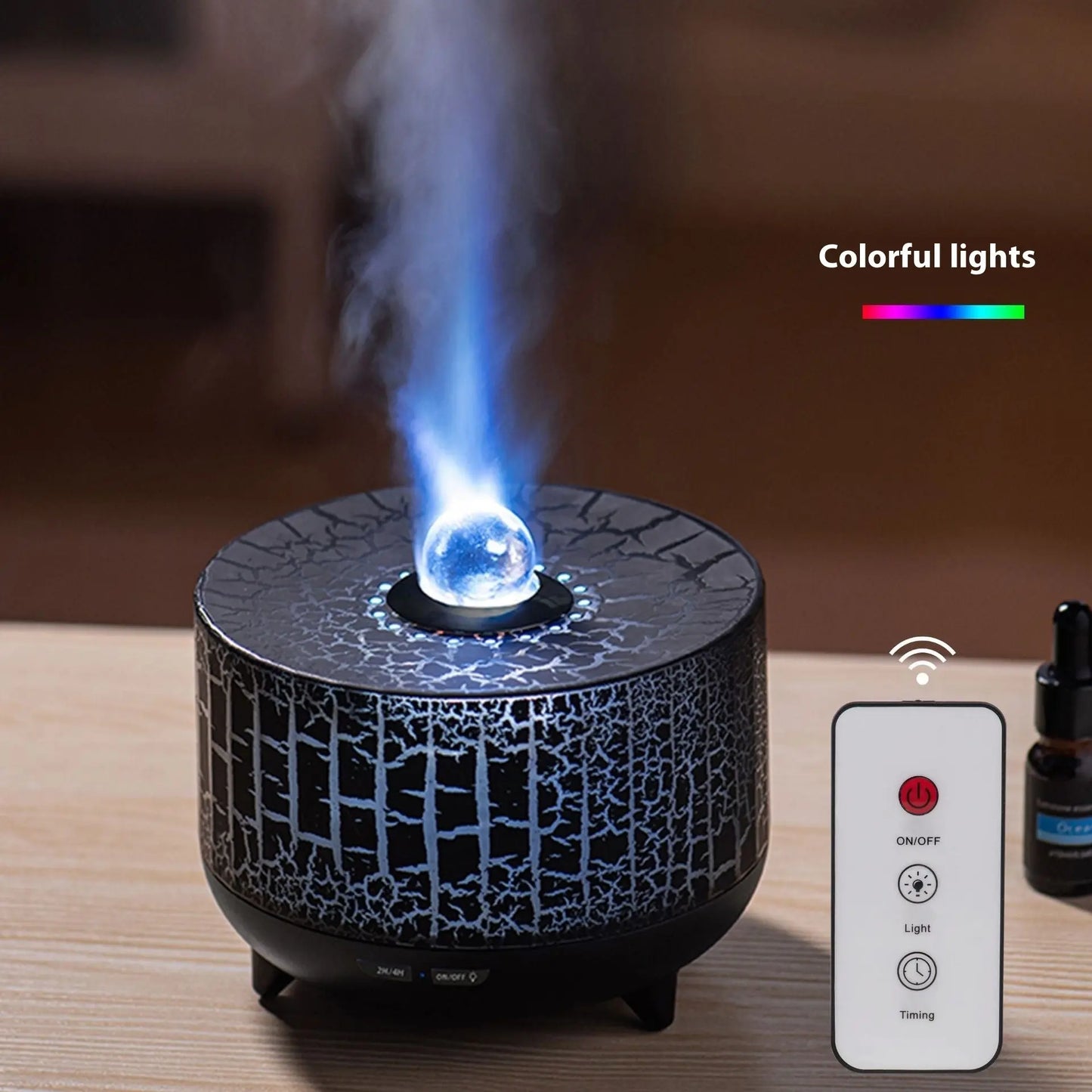 Colorful Simulation Flame Beads Aroma Diffuser Air Humidifier StreetSharks