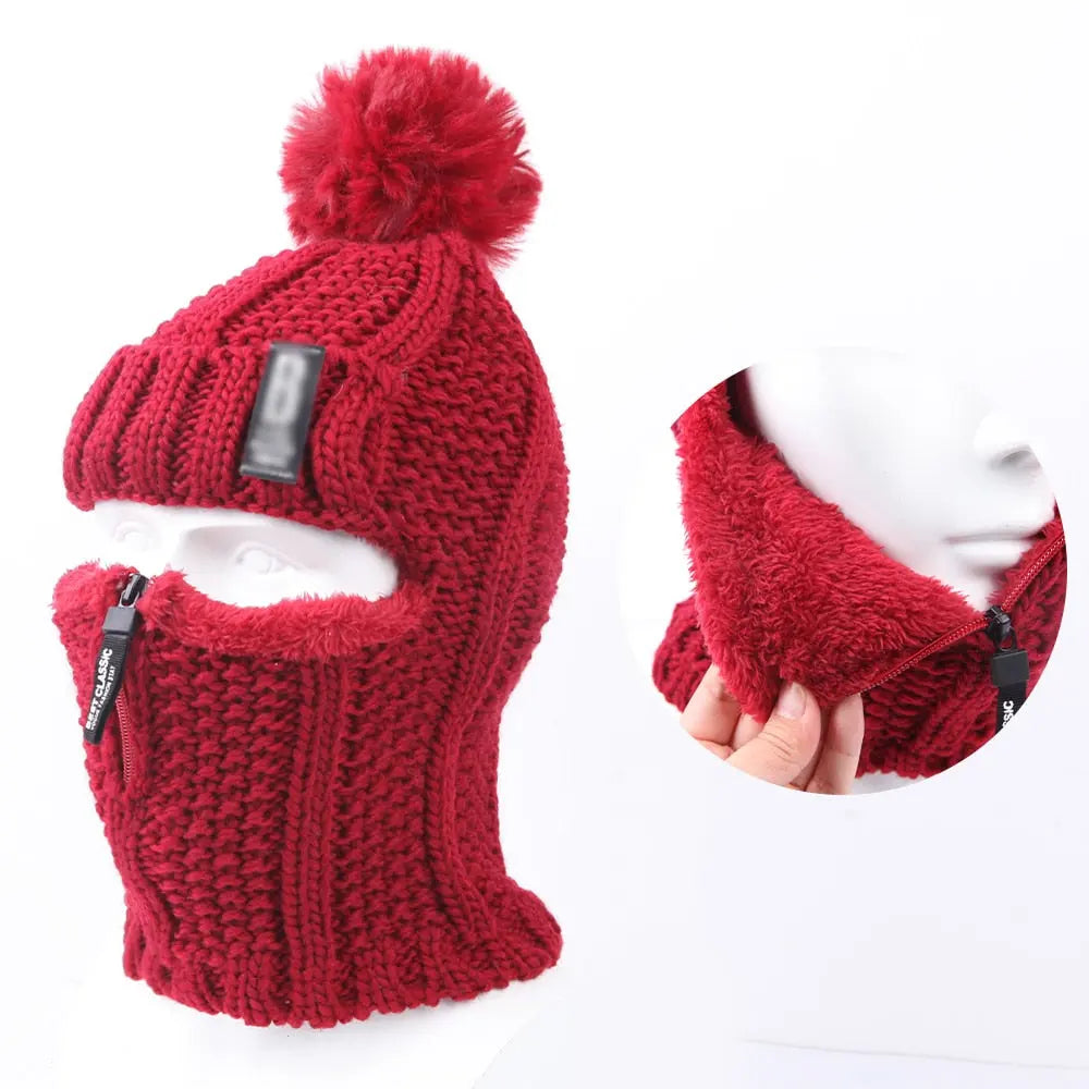 Coral Fleece Winter Women Knitted Hats Streetsharks