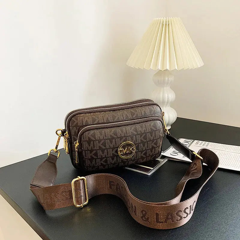 Crossbody Bag 2024 New High Quality PU Leather Luxury Retro Fashion Printed Women's Chest Bag Versatile Broadband Shoulder Bag - Streetsharks