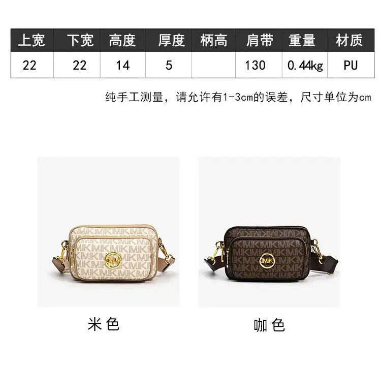 Crossbody Bag 2024 New High Quality PU Leather Luxury Retro Fashion Printed Women's Chest Bag Versatile Broadband Shoulder Bag Streetsharks