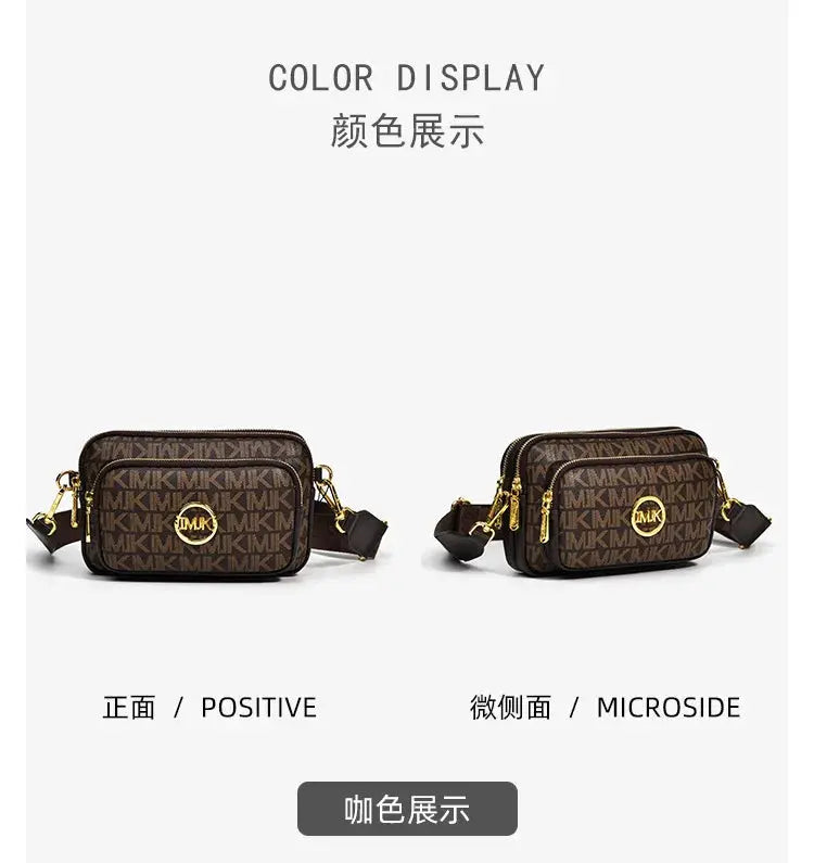 Crossbody Bag 2024 New High Quality PU Leather Luxury Retro Fashion Printed Women's Chest Bag Versatile Broadband Shoulder Bag Streetsharks