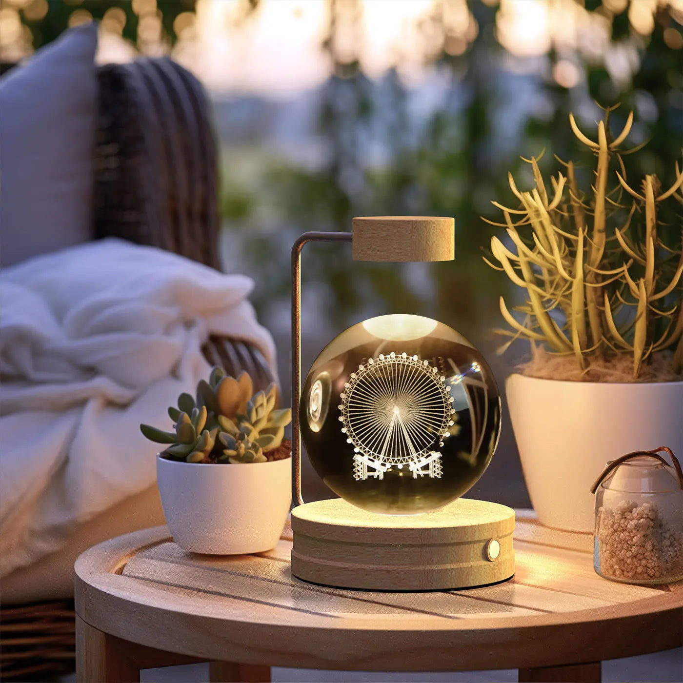 Crystal Ball Cosmic Dinosaur Indoor Night Light USB Power Warm Bedside Light Birthday Gift Night Lamp Streetsharks