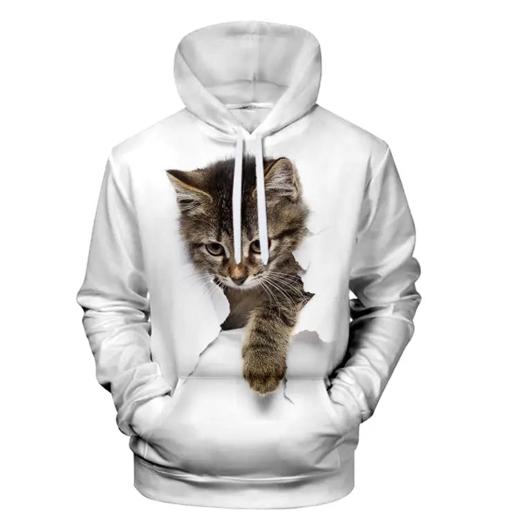 Cute Cat Hoodies Men Women Sweatshirt Streetsharks