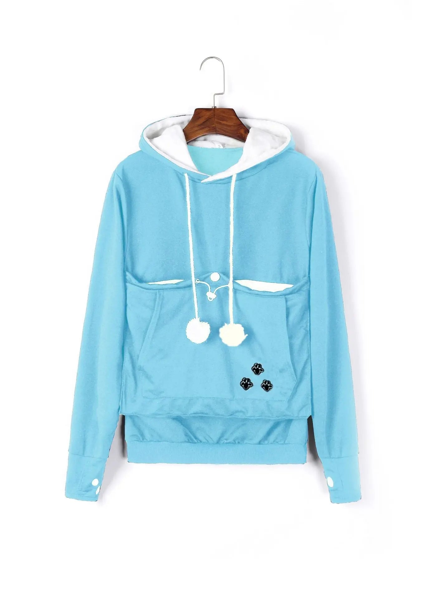 Cute Hoodies Pullover Sweatshirts With Pet Pocket For Cat Clothes Winter Women Streetsharks