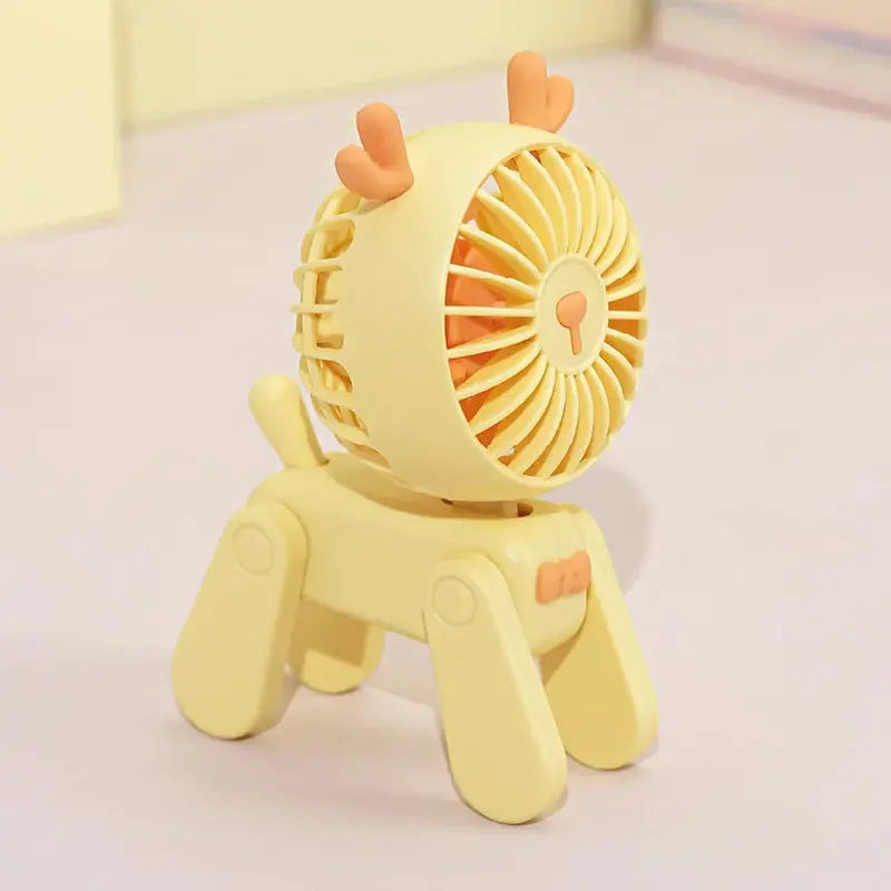 Cute Pet Model Desktop Fans Rechargeable USB Small Electric Fan Mini Portable Creative Cartoon Dormitory Office Decoration Fan - Streetsharks