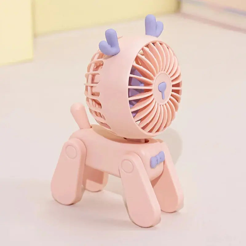 Cute Pet Model Desktop Fans Rechargeable USB Small Electric Fan Mini Portable Creative Cartoon Dormitory Office Decoration Fan - Streetsharks