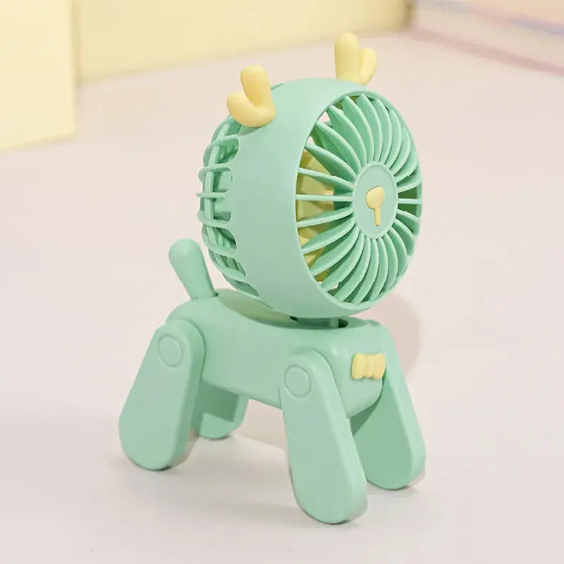 Cute Pet Model Desktop Fans Rechargeable USB Small Electric Fan Mini Portable Creative Cartoon Dormitory Office Decoration Fan - Streetsharks