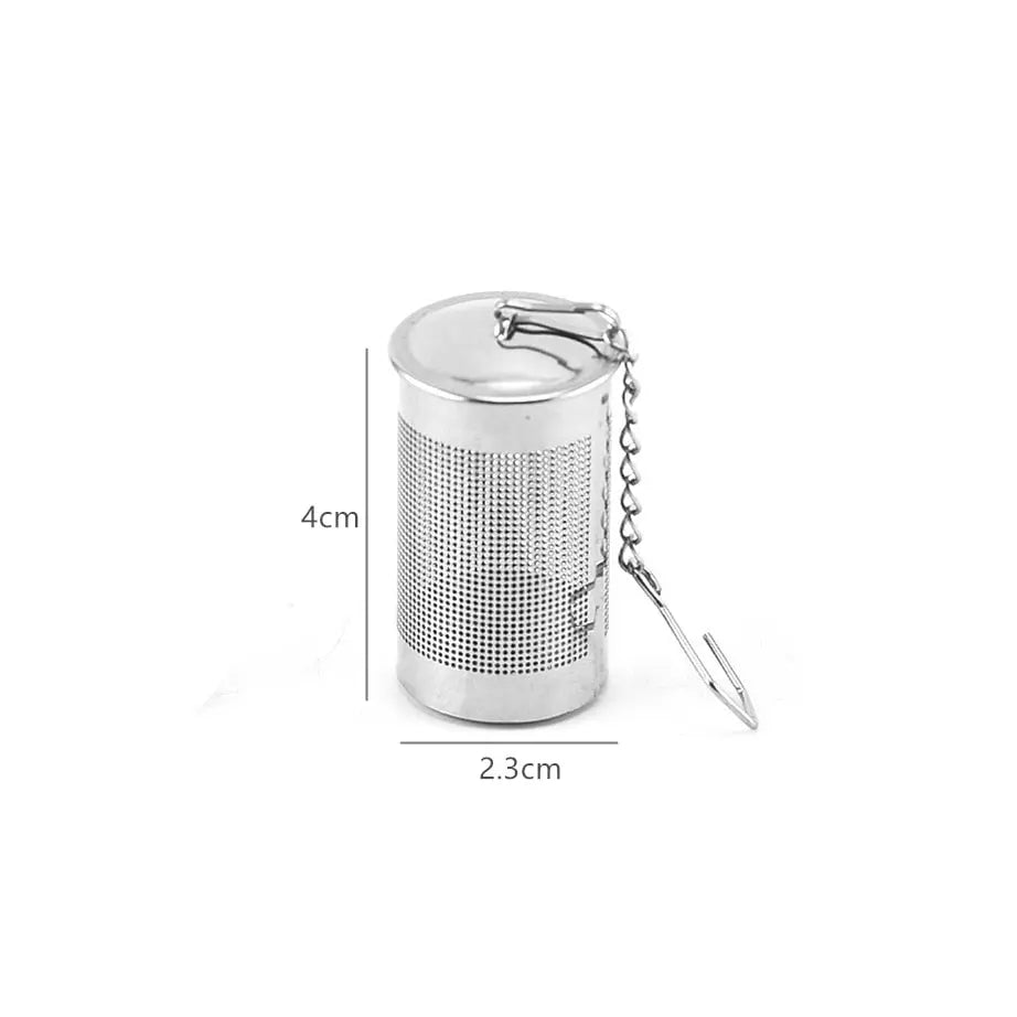 Cylindrical Stainless Steel Tea Leaf Infuser Strainer Spice Herbal Teapot Reusable Streetsharks