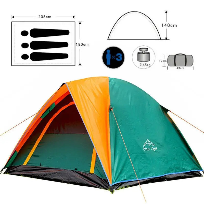 Double Layer Rainproof Outdoor Camping Shelter Tent for Fishing Hunting Travel Adventure Streetsharks