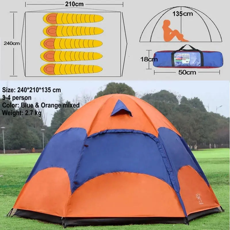 Double Layer Rainproof Outdoor Camping Shelter Tent for Fishing Hunting Travel Adventure Streetsharks