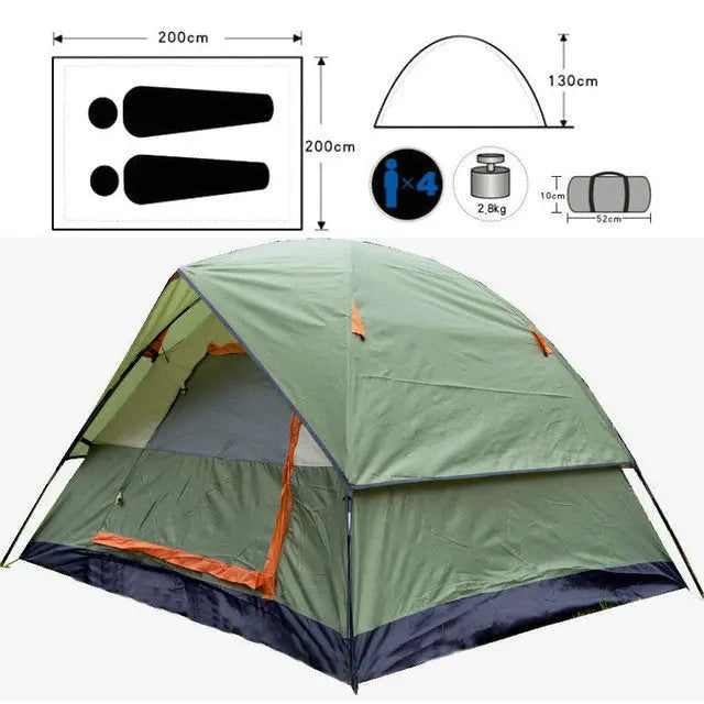 Double Layer Rainproof Outdoor Camping Shelter Tent for Fishing Hunting Travel Adventure Streetsharks