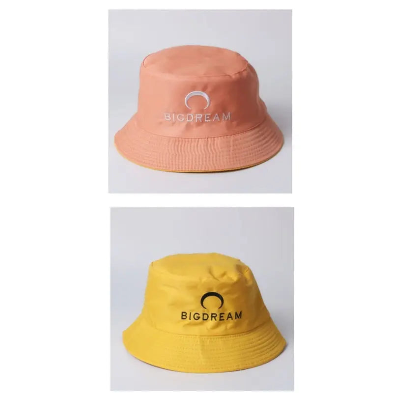 Double-sided Men&#39;s And Women&#39;s Cotton Bucket Hats Ladies Summer Sunscreen Panama Sun Hats Outdoor Fisherman Hats Streetsharks