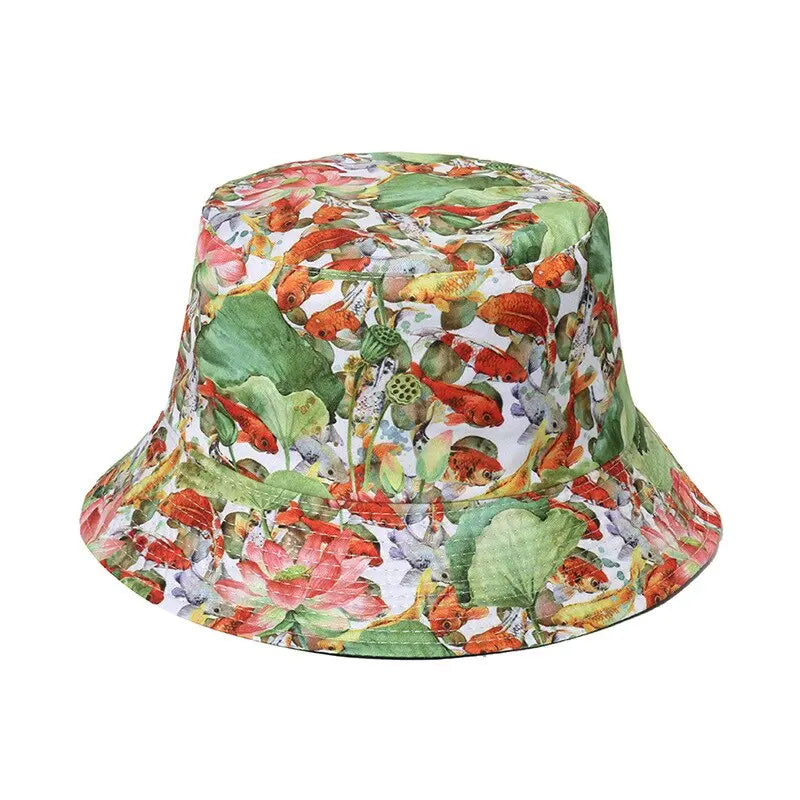 Double-sided Men&#39;s And Women&#39;s Cotton Bucket Hats Ladies Summer Sunscreen Panama Sun Hats Outdoor Fisherman Hats Streetsharks