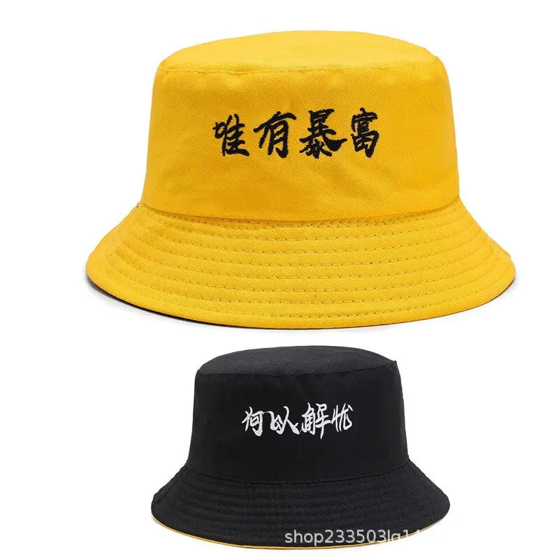 Double-sided Men&#39;s And Women&#39;s Cotton Bucket Hats Ladies Summer Sunscreen Panama Sun Hats Outdoor Fisherman Hats Streetsharks