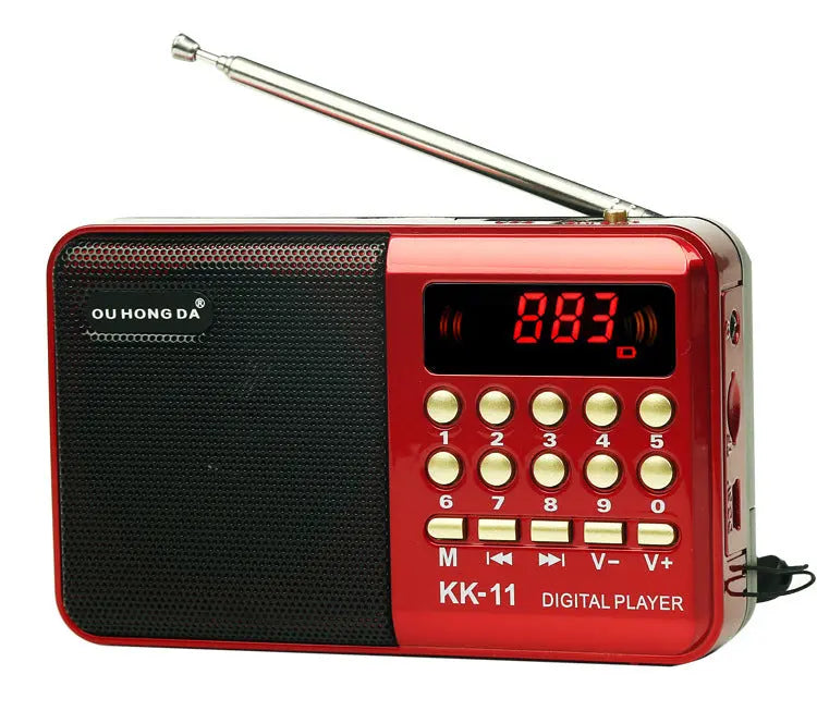 Elderly Mini Radio MP3 Card Multifunctional Portable Streetsharks