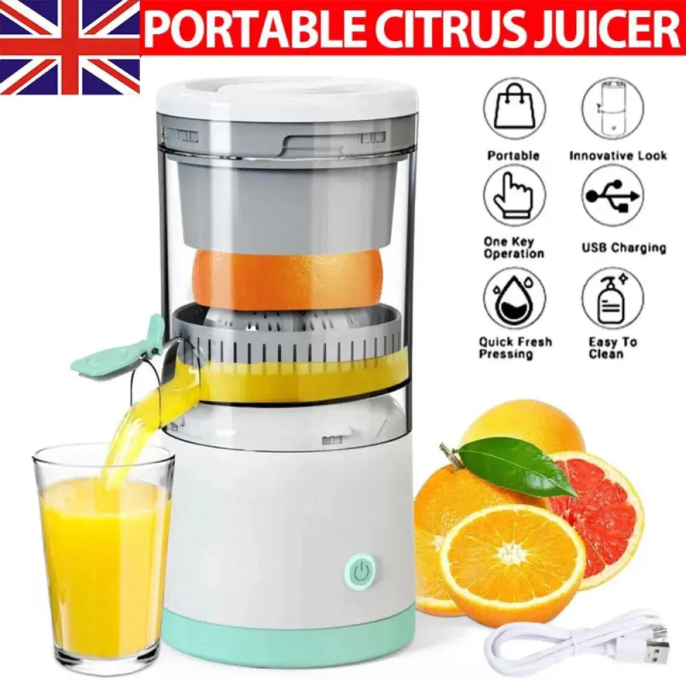 Electric Citrus Juicer Juice Squeezer Portable Press Machine Fruit Extractor UK StreetSharks