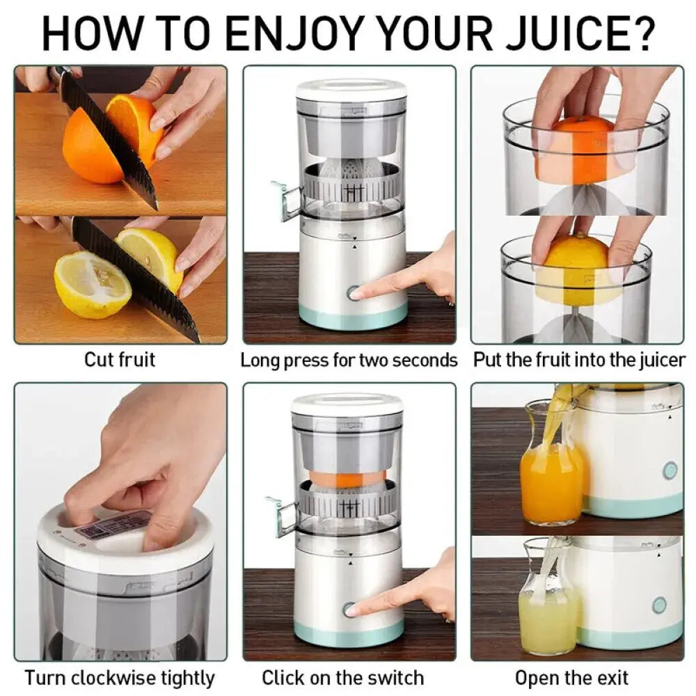 Electric Citrus Juicer Juice Squeezer Portable Press Machine Fruit Extractor UK StreetSharks