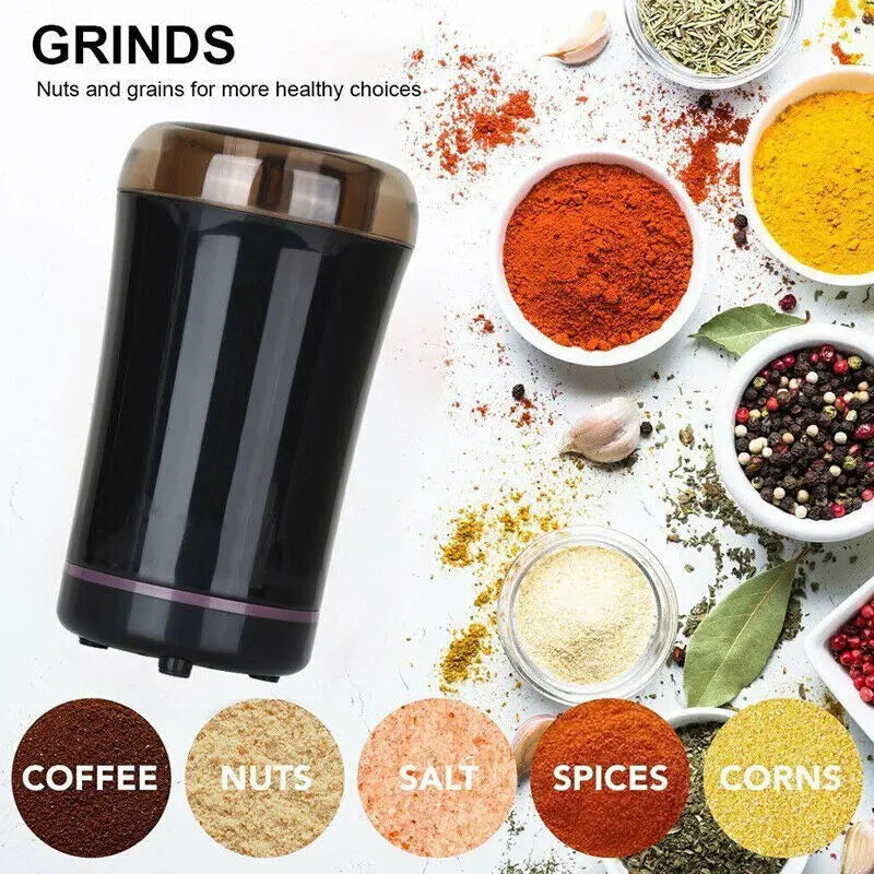 Electric Coffee Grinder Grinding Mill Nut Bean Spice Matte Blade Blender StreetSharks