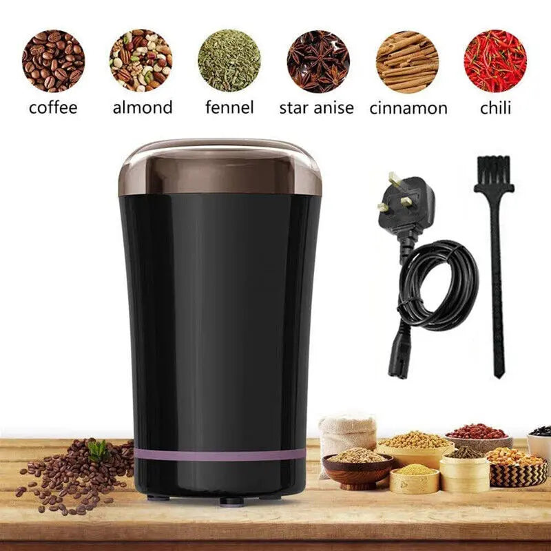 Electric Coffee Grinder Grinding Mill Nut Bean Spice Matte Blade Blender StreetSharks